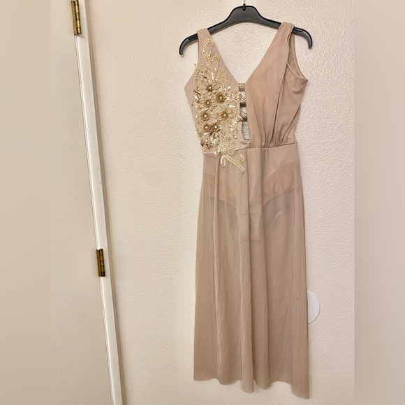 Tenth House solo custom 2 Die 4 Dance costume mauve tan maxi EPIPHANY TD23416 SA - Picture 6 of 10